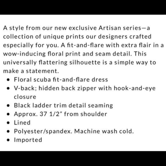 - NWT WHBM Black Pink Floral Print Scuba Fit N Flare Dress - Picture 4 of 13